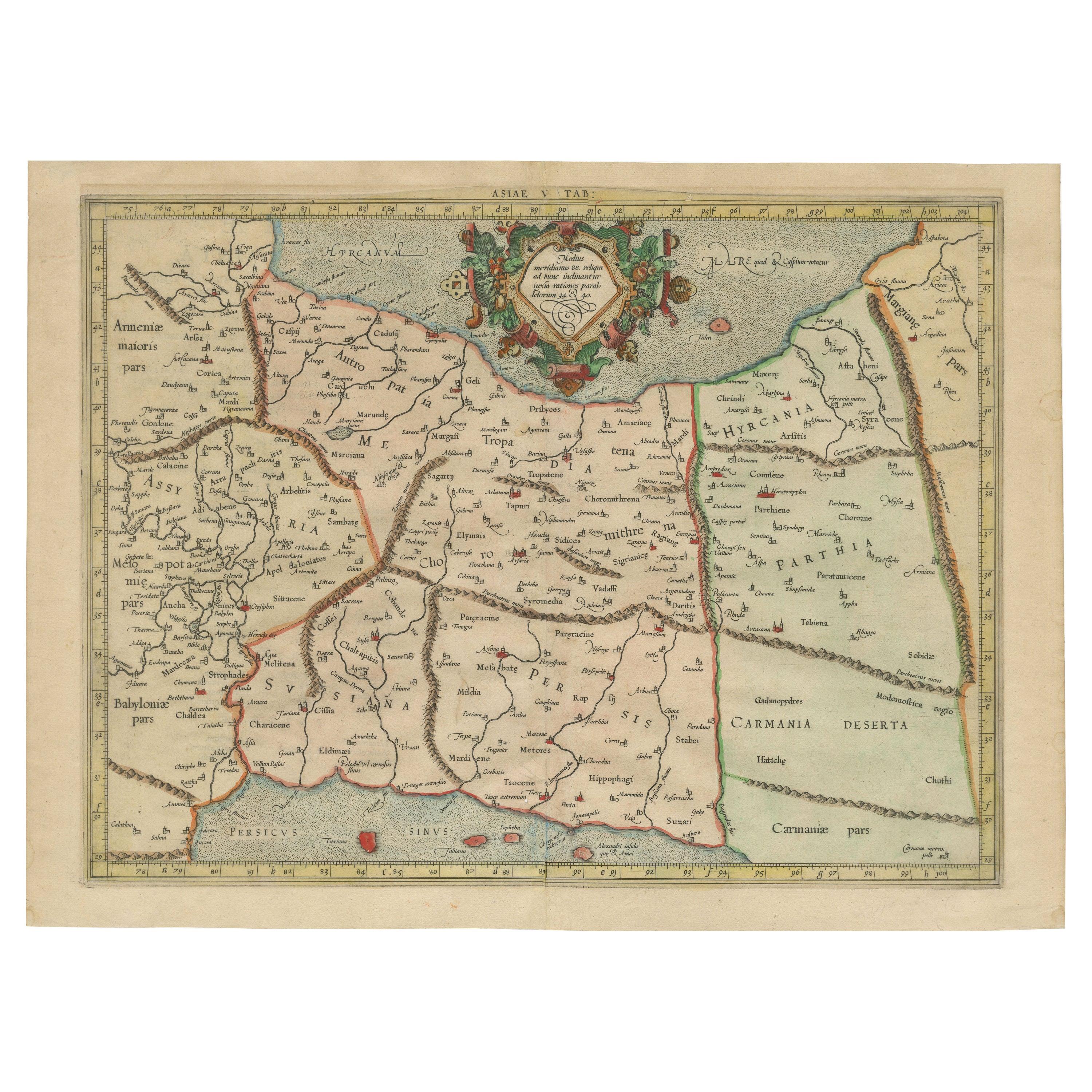 Mercator's Ptolemaic Map of Ancient Assyria, Media, and Persia