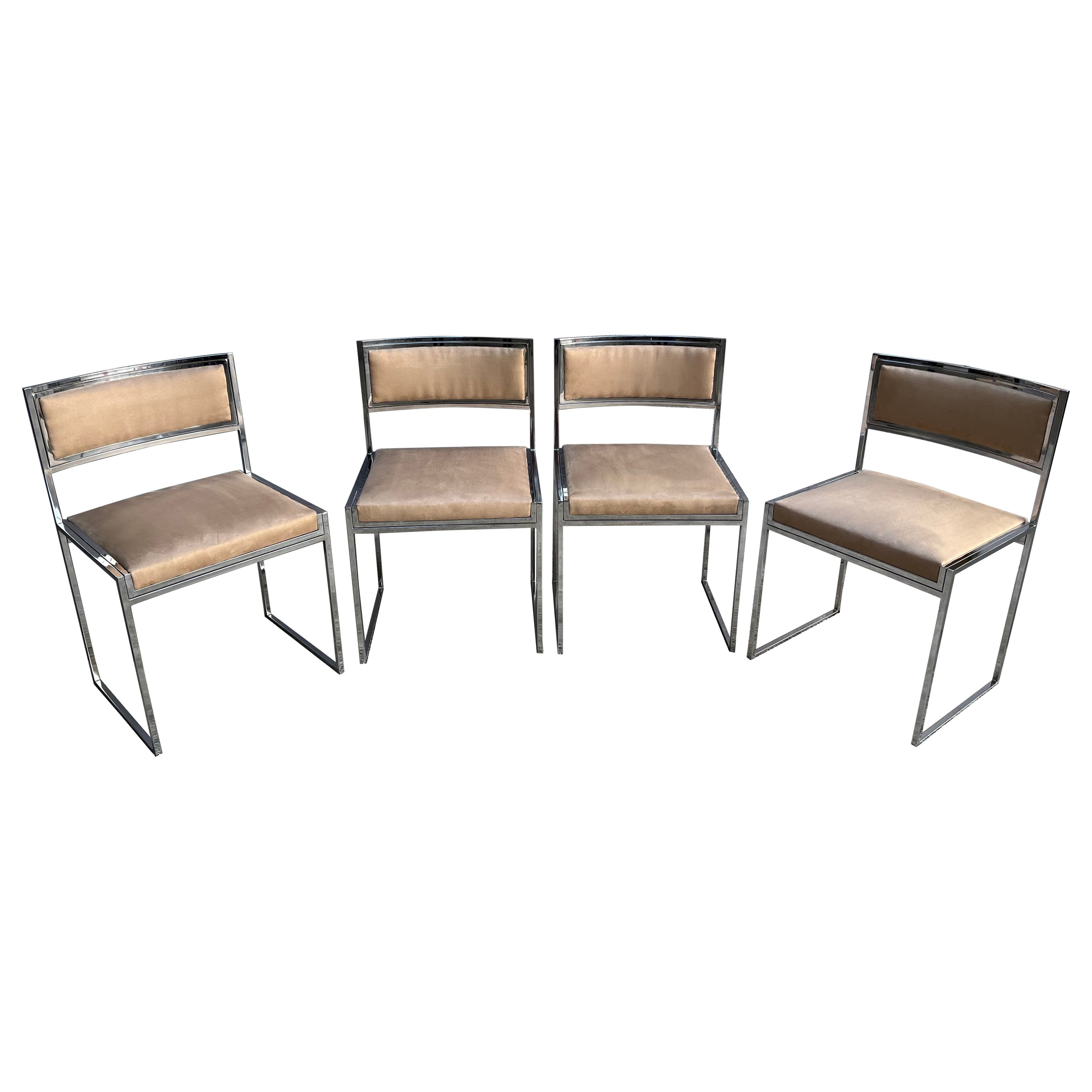 Four Willy Rizzo dining chairs