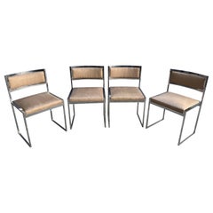 Four Willy Rizzo dining chairs