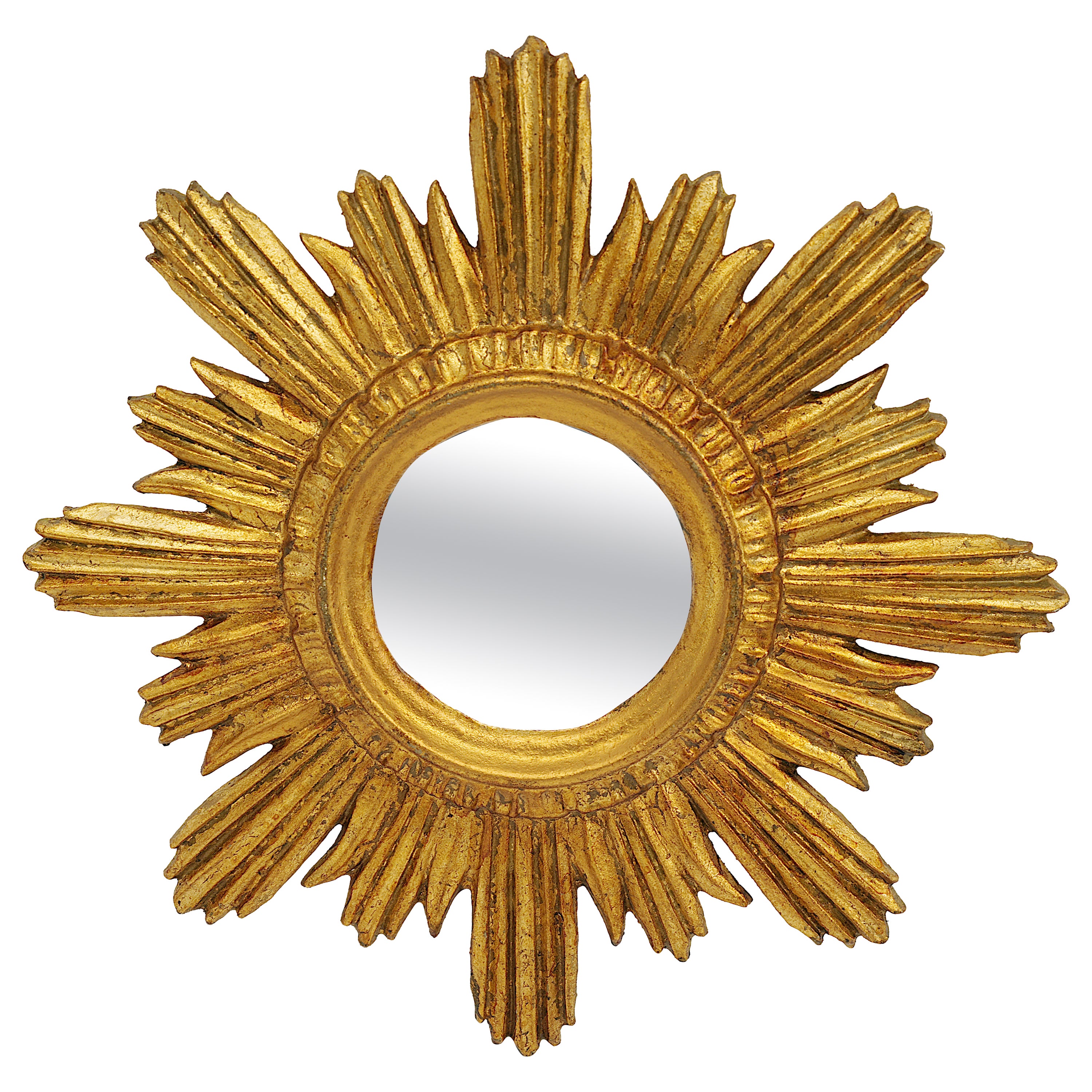 Espejo de pared Sol francés de mediados de siglo, años 50