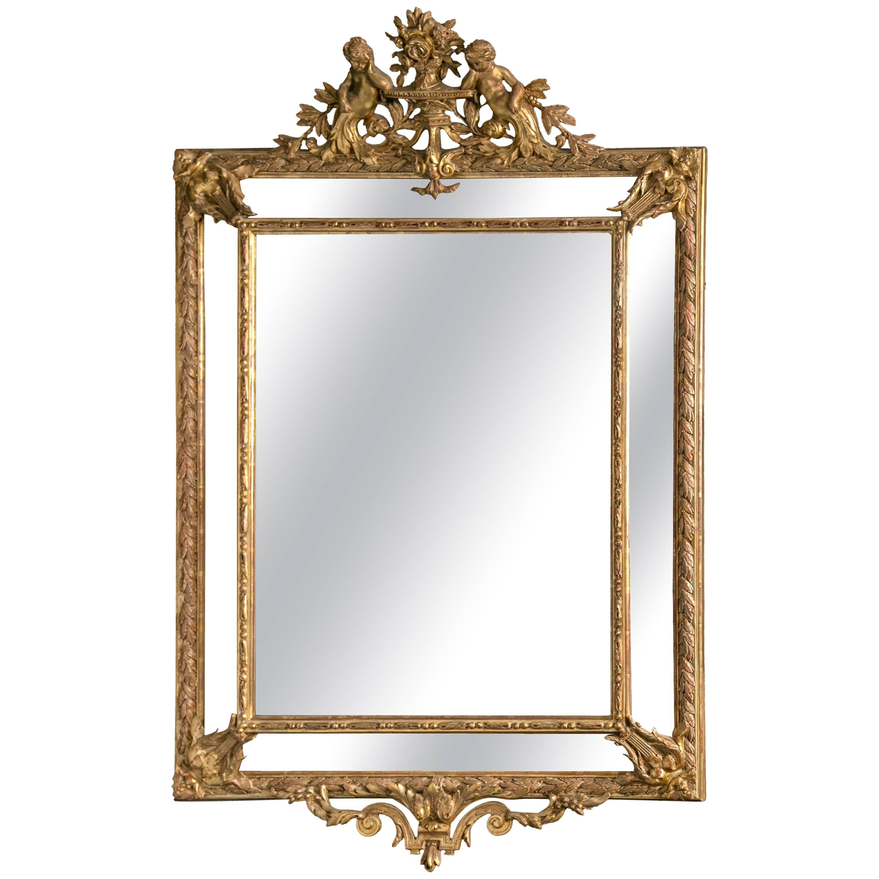 Exquisite Giltwood Mirror For Sale