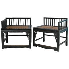 Pair of Southeast Asian Burmese Chairs 8