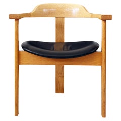 Orig. Vintage Mid-Century Oak Expo 64 Armchair, by Robert & Trix Haussmann, 1964
