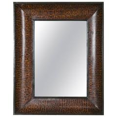 Faux Leopard Painted Mirror