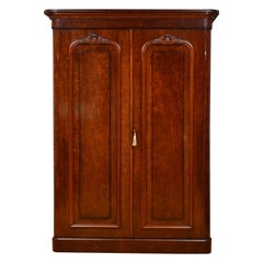 English Victorian Mahogany Two Door Wardrobe