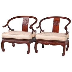 Asian Horseshoe Back Chairs