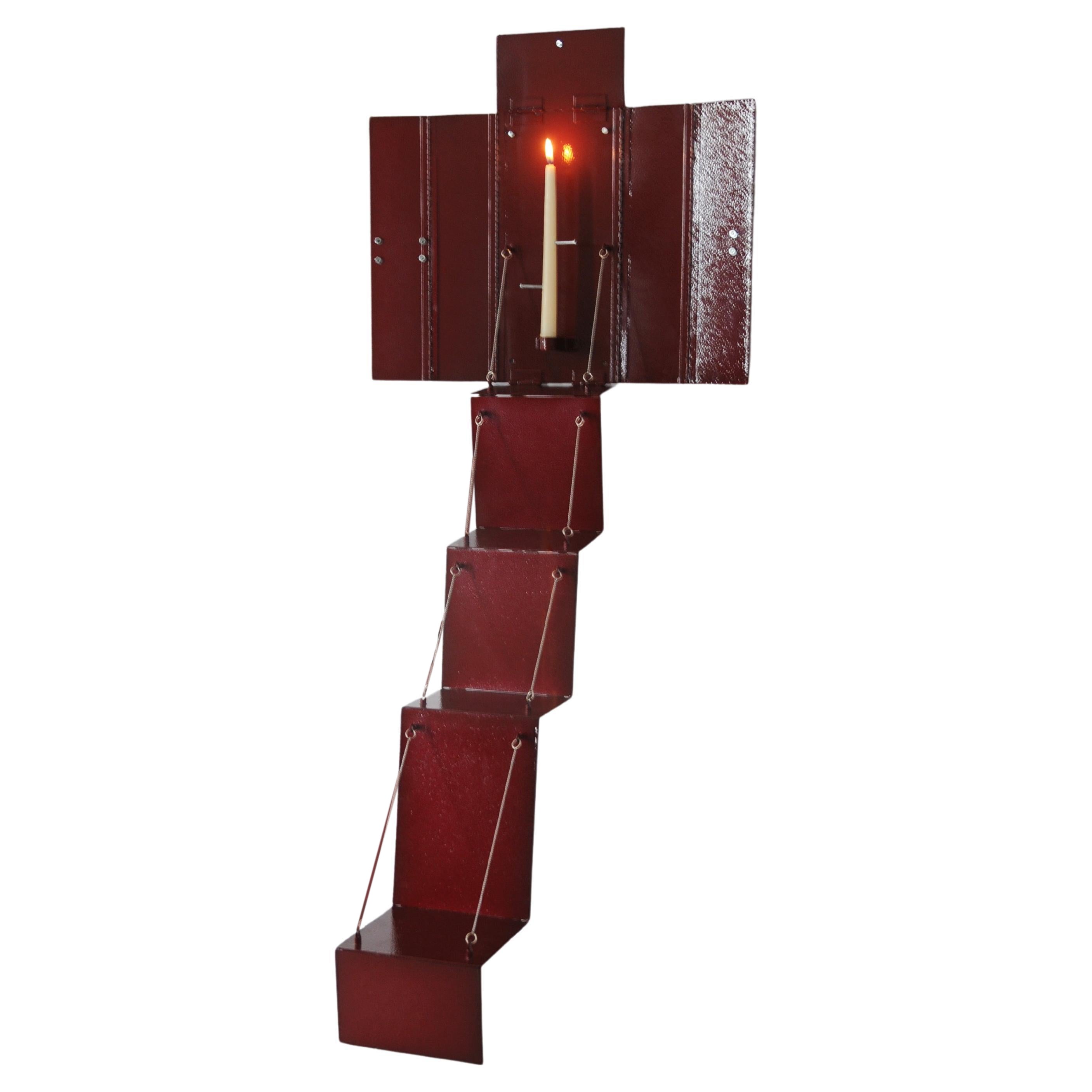 Wax Clock Altar Sculptural Wall Candle Holder