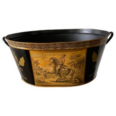 Large Oval Tole Decoupage Container