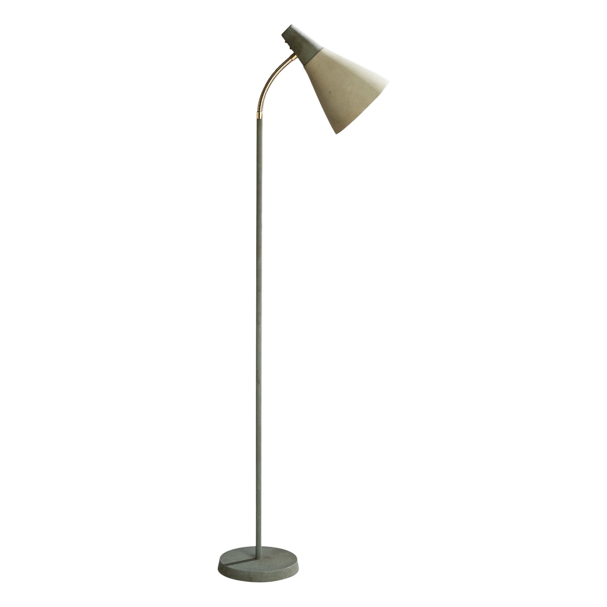 Arvid Böhlmarks Lampfabrik, Lampada da terra, Metallo, ottone, ferro, Svezia, anni '50