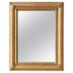 Antique 19th century Rippled gilt wall mirror