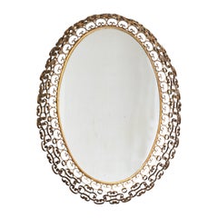 Circa 1950 Spanish Metal Mirror - Mid-Century Vintage Design