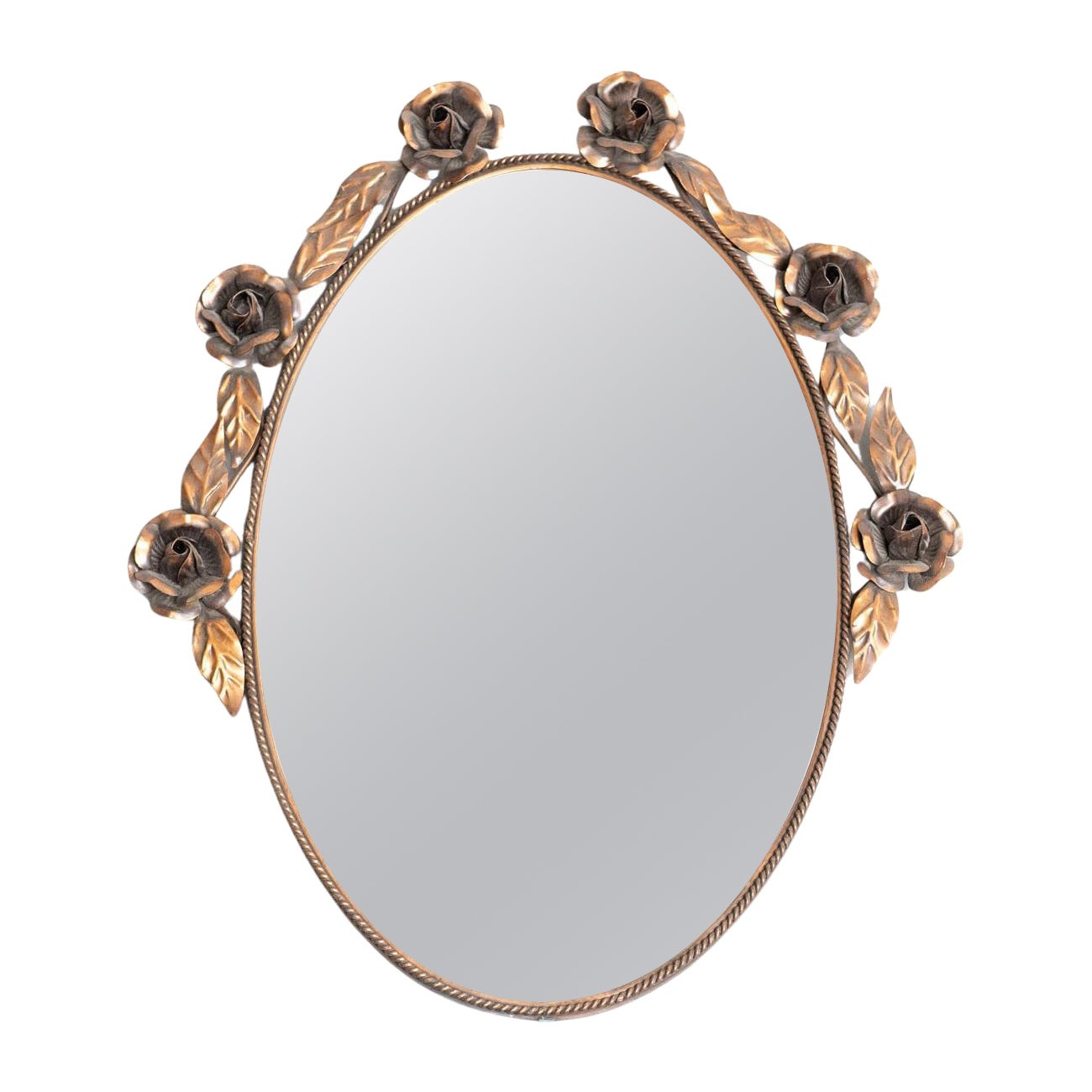 Circa 1950 Spanish Metal Mirror - Mid-Century Vintage Design