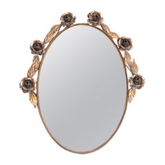 Circa 1950 Spanish Metal Mirror - Mid-Century Vintage Design