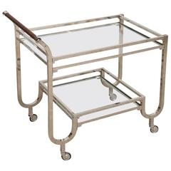 Chrome Glass Bar Cart 2