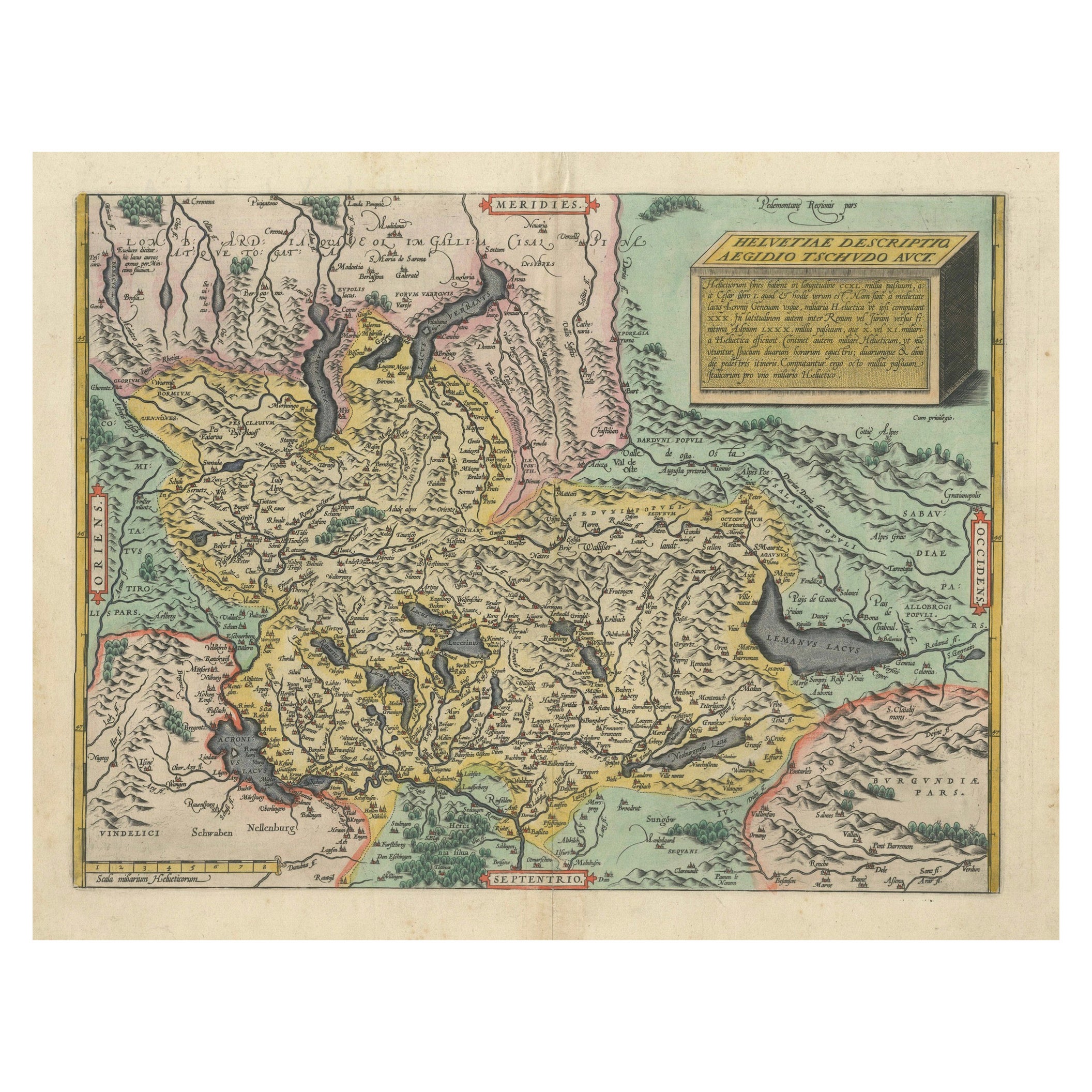1584 Ortelius Map of Switzerland: A Cartographic Reversal