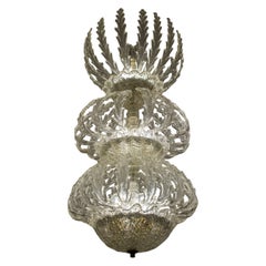 Iconic Art Deco Murano Glass Chandelier by Ercole Barovier, 1930s