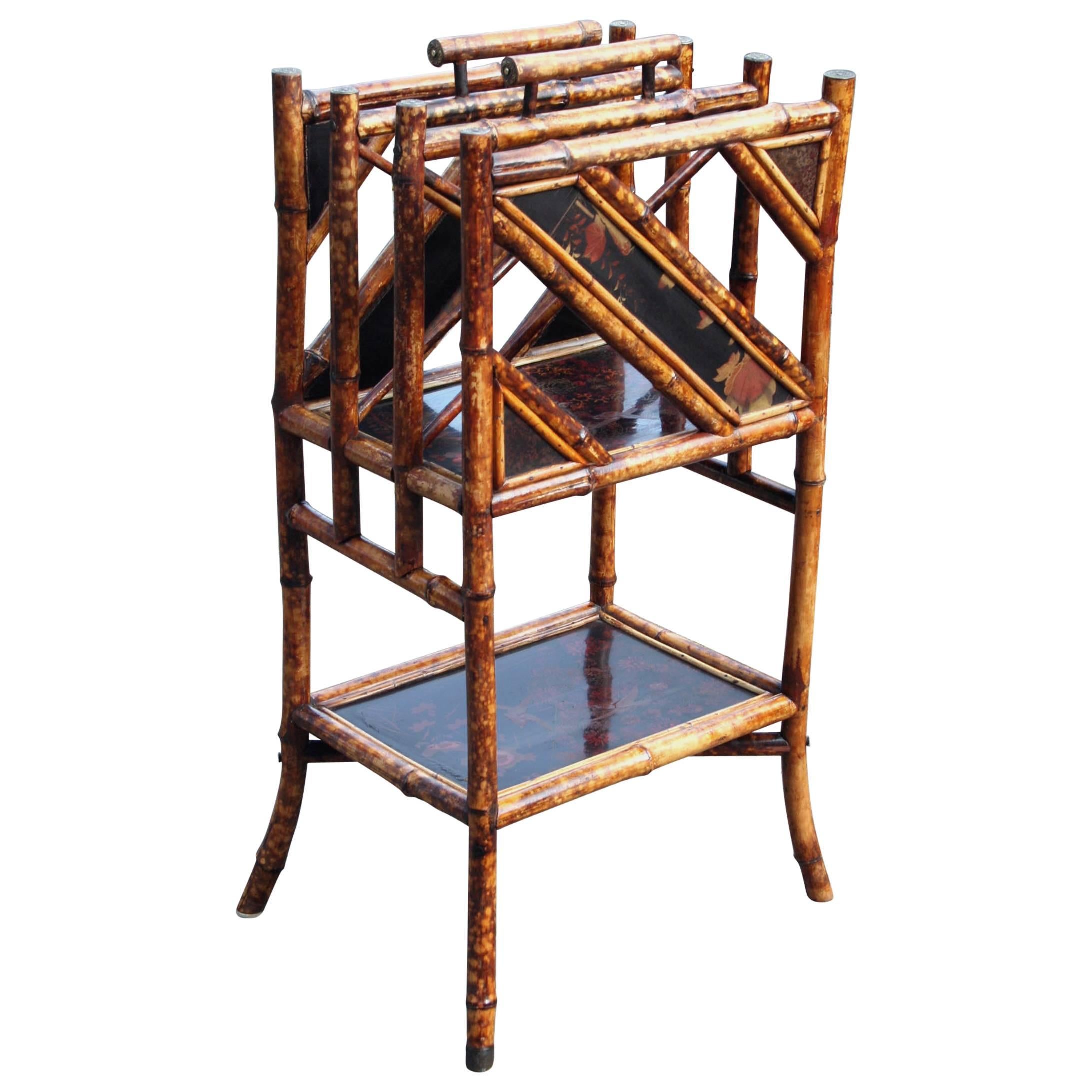 19th Century Bamboo Canterbury For Sale