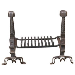 Grille de cheminée d'époque Louis XIII, 17ème siècle