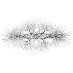 46"x26" Metal Wall Sculpture in Stainless and Bronze #755