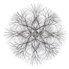 47"x47" Metal Wall Sculpture in Stainless and Bronze #753
