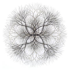 45"x45" Metal Wall Sculpture in Stainless and Bronze #752