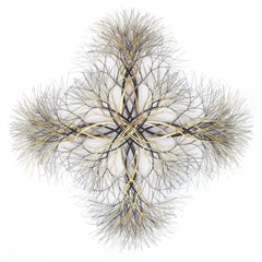 54"x54" Metal Wall Sculpture in Stainless, Bronze and Brass #751