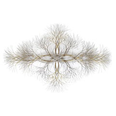 71"x45" Metal Wall Sculpture in Stainless and Brass #748