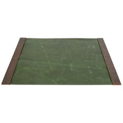 Tiffany Studios New York Zodiac Bronze Blotter Ends With Leather Desk Blotter