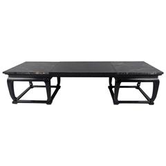 Chinoiserie Lacquer and Marble Coffee Table Chinoiserie Lacquer and Marble Coffee Table