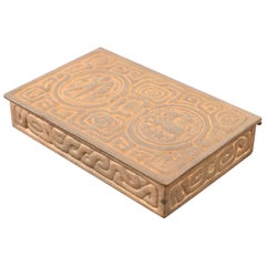 Tiffany Studios New York Zodiac Muster Bronze Doré Box