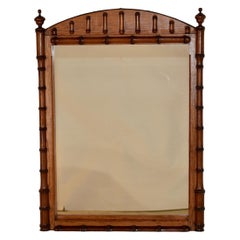 Late 19th Century Faux Bamboo Wall Mirror