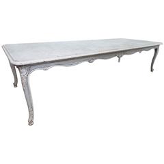 Exceptionally Large French Painted Dining Table