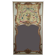 Large Louis XIV Style Trumeau In Lacquered And Gilded Wood - Bérain Decor