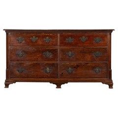 English George III 18thC Oak Mule Chest