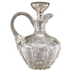 Carafe coquelicot Moser en cristal soufflé à la main avec bouchon en argent sterling