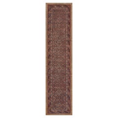 Antique Hand-Woven Wool Persian Serab Runner