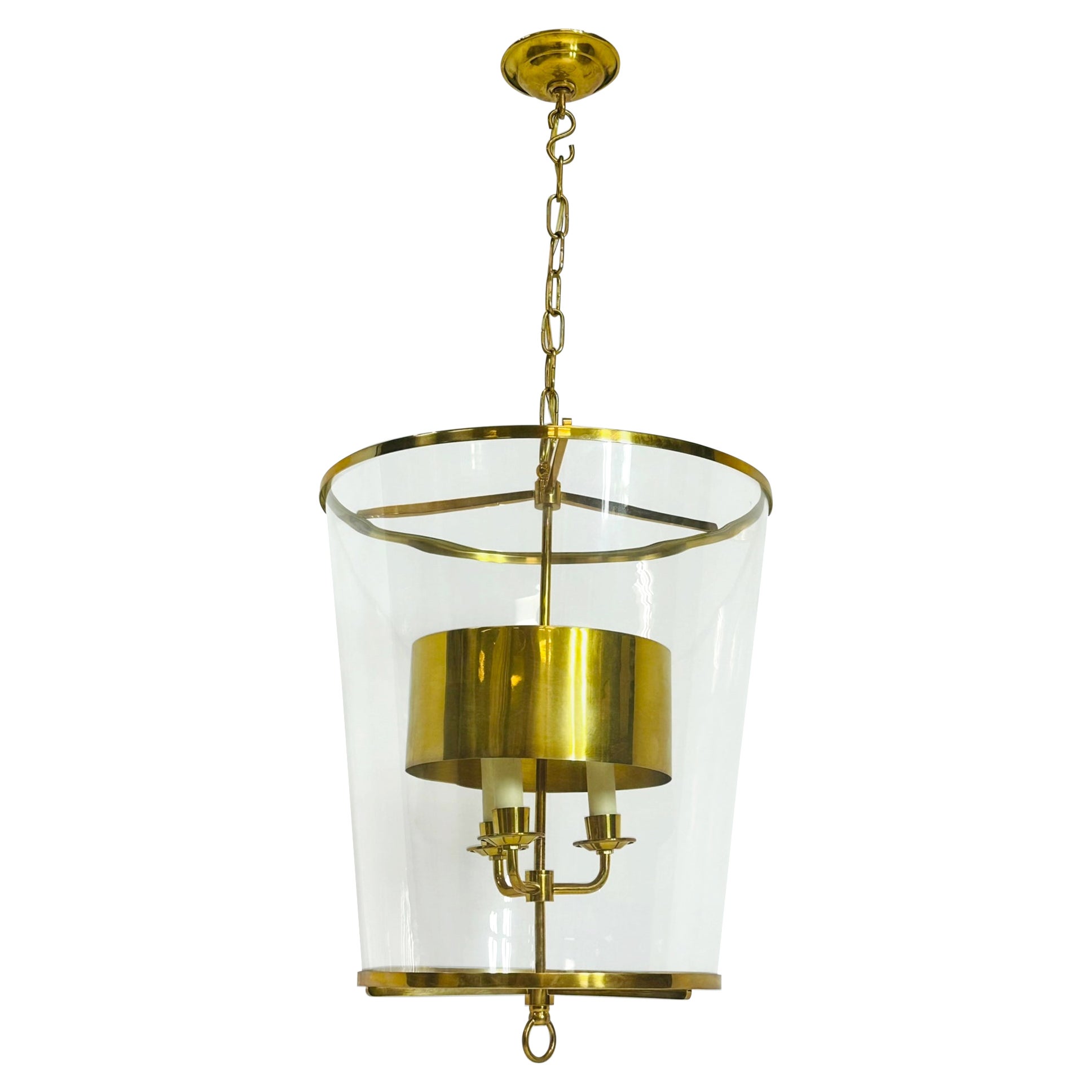 Brass & Glass Chandelier by Vaughan Lighting