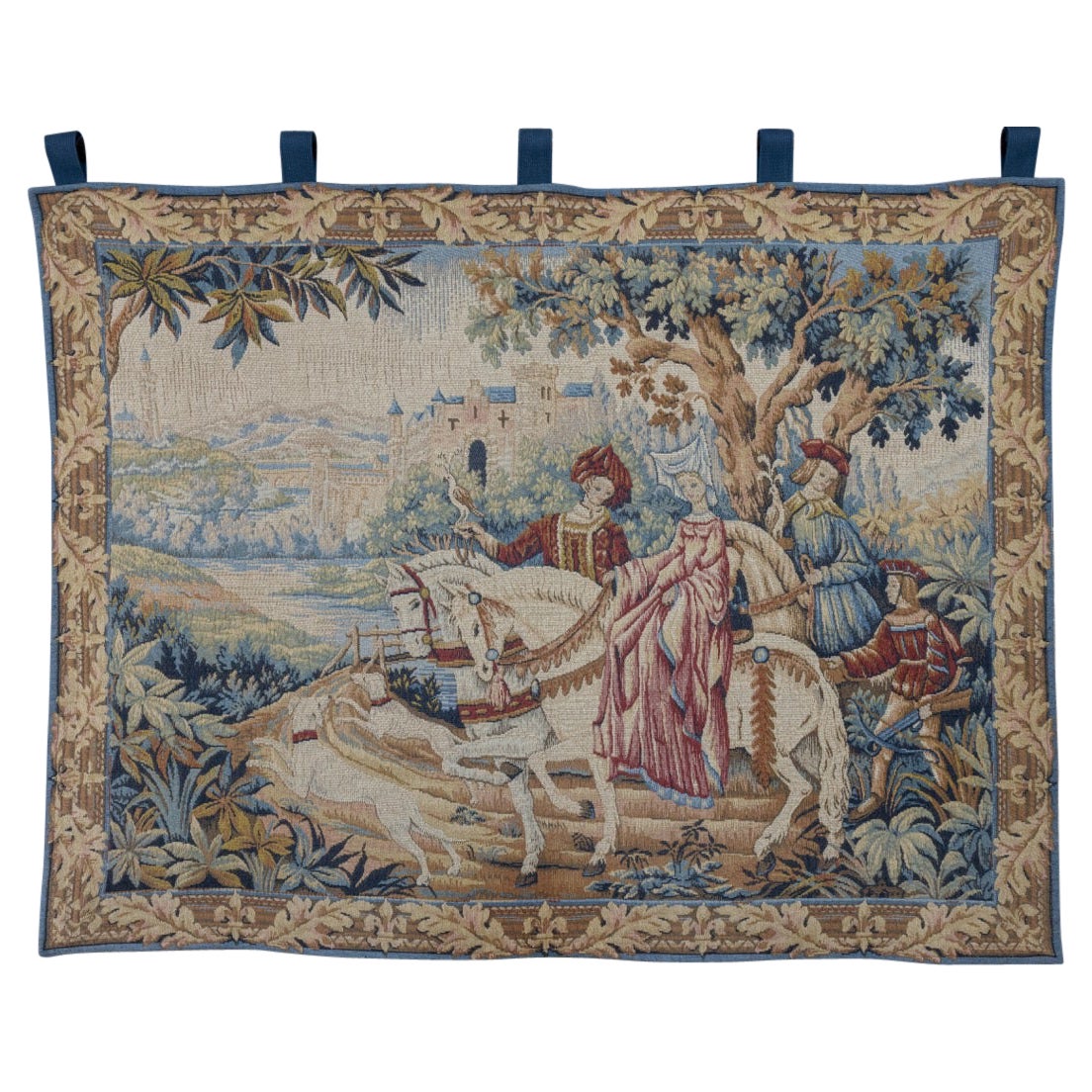 French Vintage Tapestry The Royal Hunt by Marc Waymel, 1984
