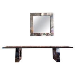 Paul Evans Cityscape Wall Mount Console and Mirror