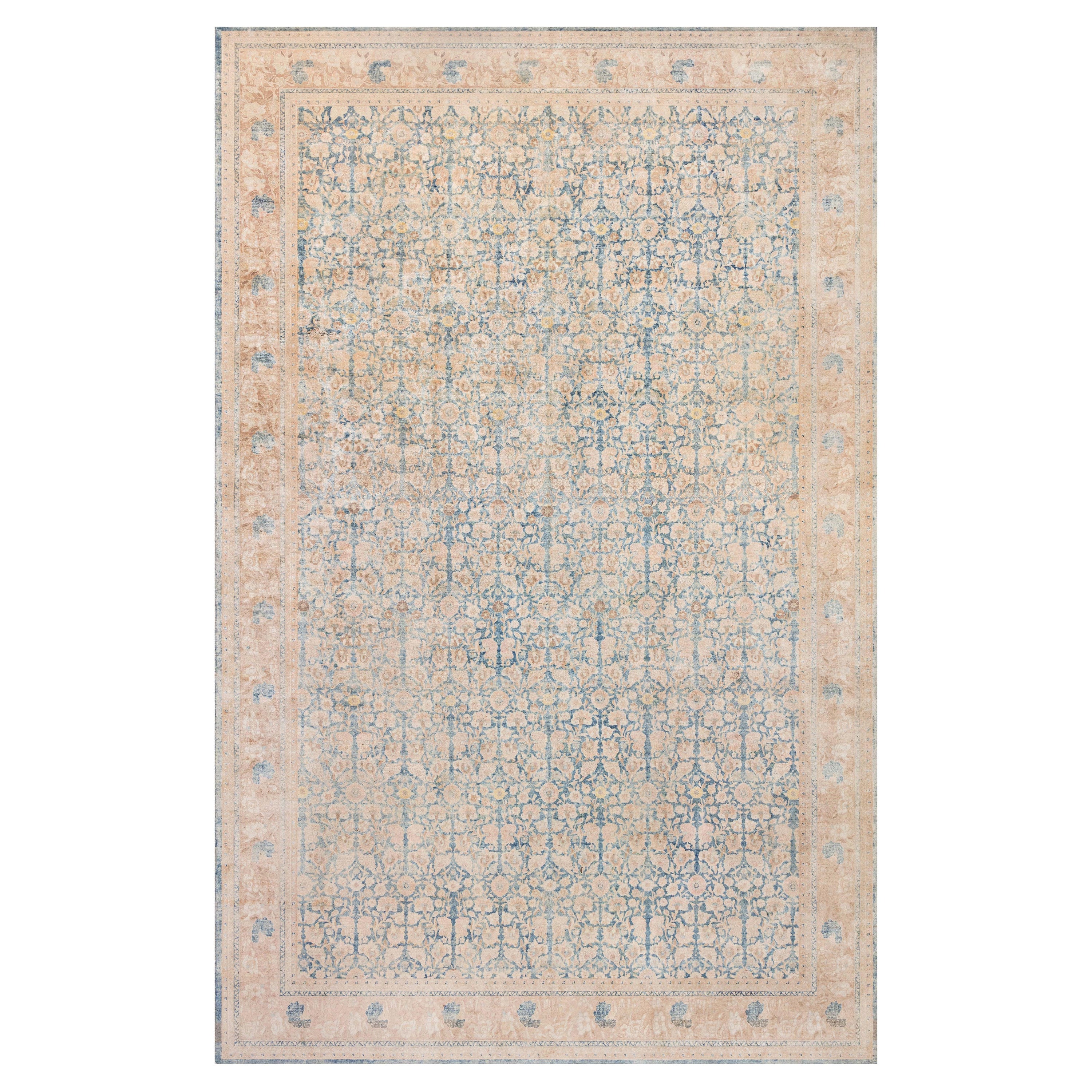 Tapis persan ancien Tabriz Botanic fait à la main Doris Leslie Blau