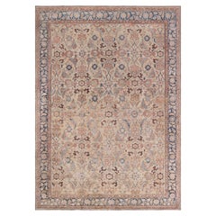 Doris Leslie Blau Alfombra Persa Antigua de Lana Malayer Hecha a Mano