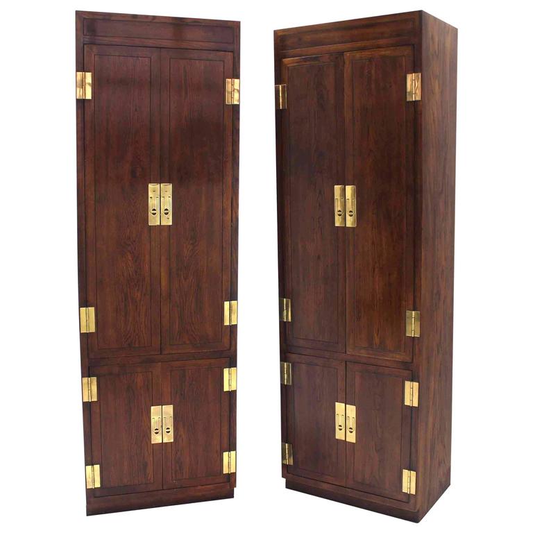 Pair of Henredon Storage with Brass Hardware at 1stDibs