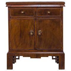 Antique English Mahogany Chinese Chippendale Low Cabinet, circa 1900