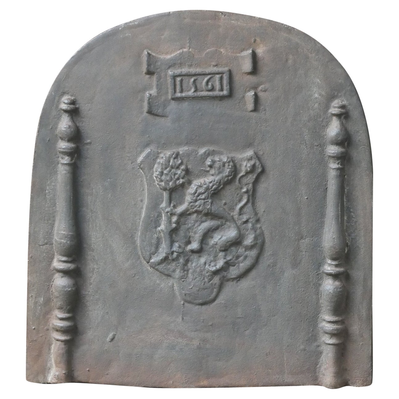 Plaque de cheminée française de style Louis XIV, 20e siècle