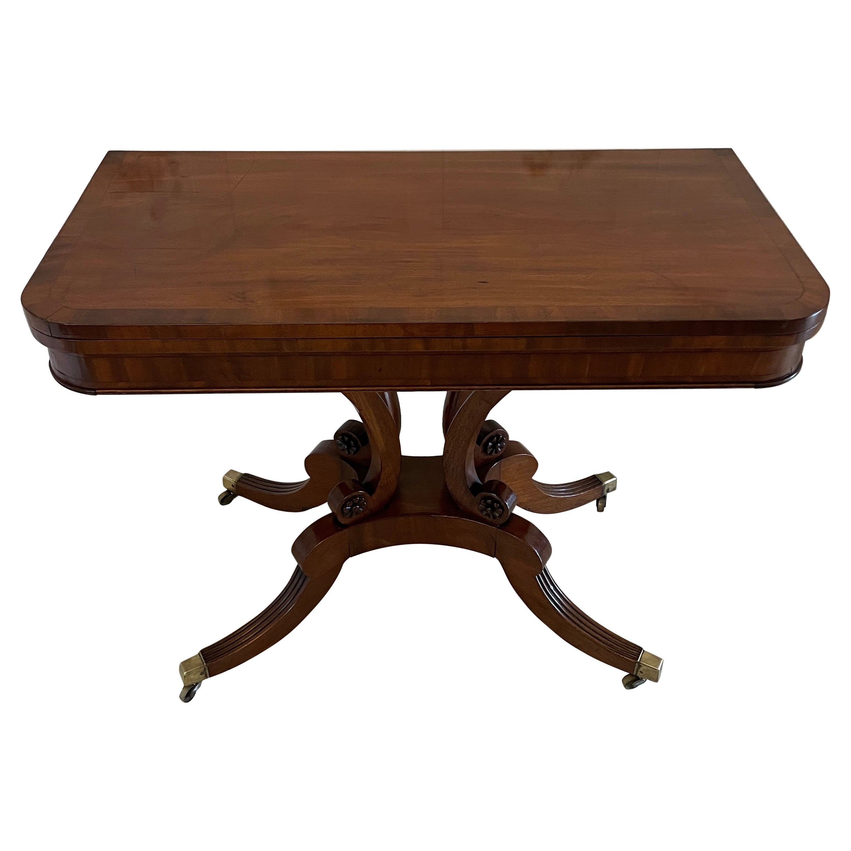 Antique Regency Quality Mahogany Card Table