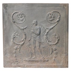 Französische neoklassizistische 'Diana' Feuerrückwand / Aufkantung, 18-19.