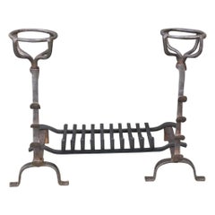 French Louis XV Period Fireplace Grate or Fire Basket, 18th Century