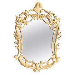 20th Century French Antique Golden Cornucopia Mirror: Timeless Elegance