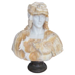 Handgeschnitzte Büste der Mithridates VI aus Onyx und Marmor mit Sockel