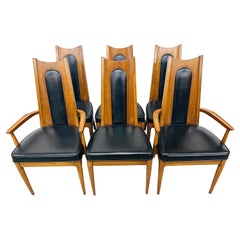 Mid-Century Modern Kent Coffey Walnut Dining Chairs - Set of 6
